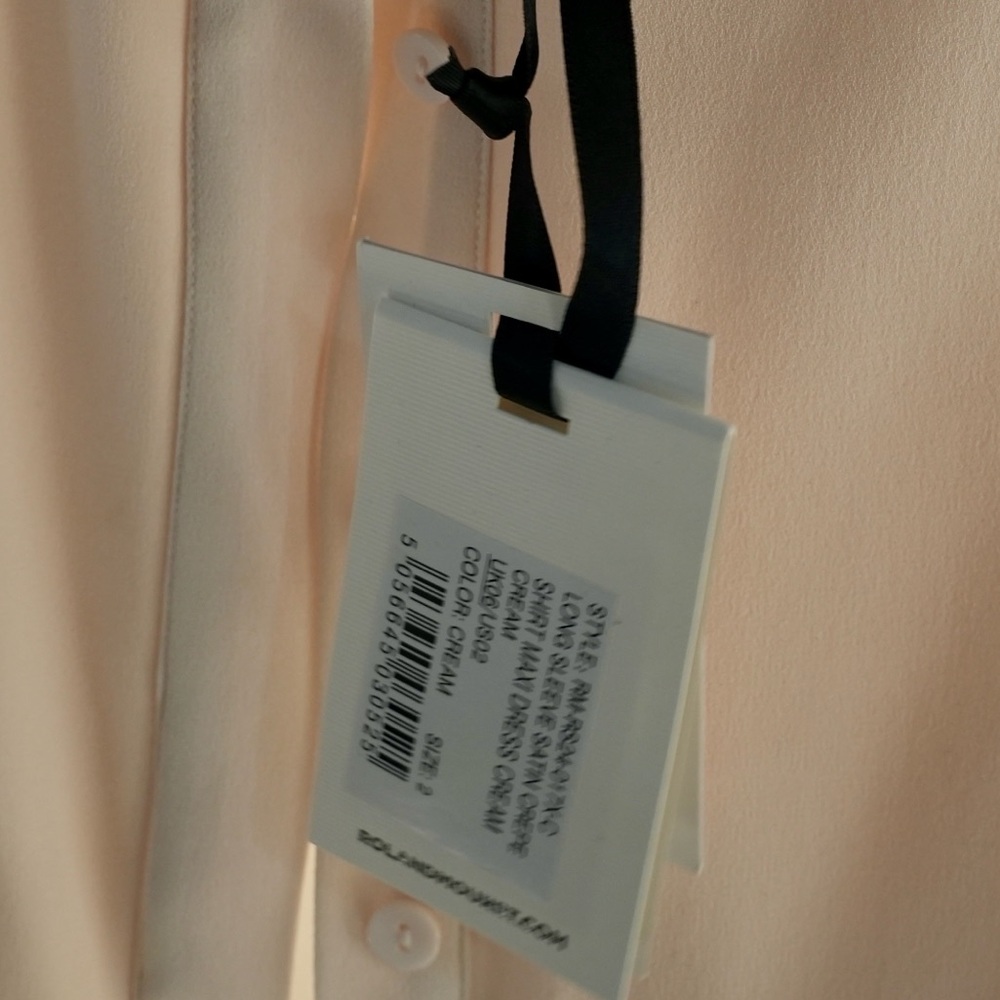 Roland Mouret Soft Cream Button-Front Blouse - Picture 5 of 5
